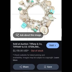 Tiffany& Co.Sterling Silver Charm Bracelet with Tiffany Blue Accents*UNAVAILBLE*